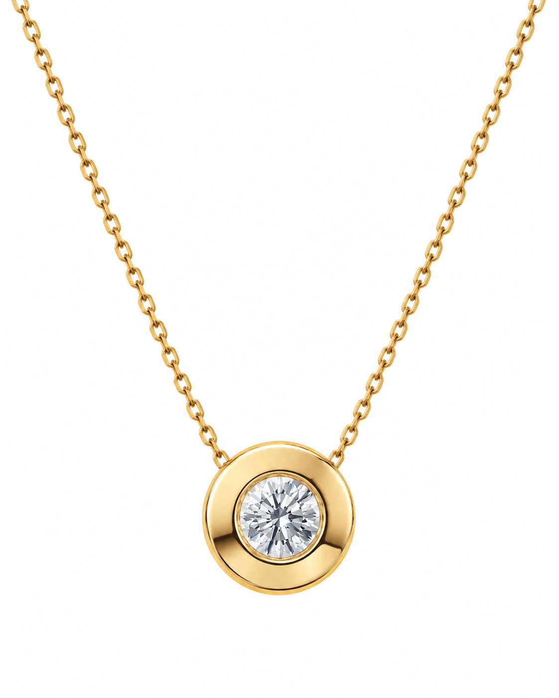 Cadena amb penjoll de boca amb circonita · Or de 18 kt