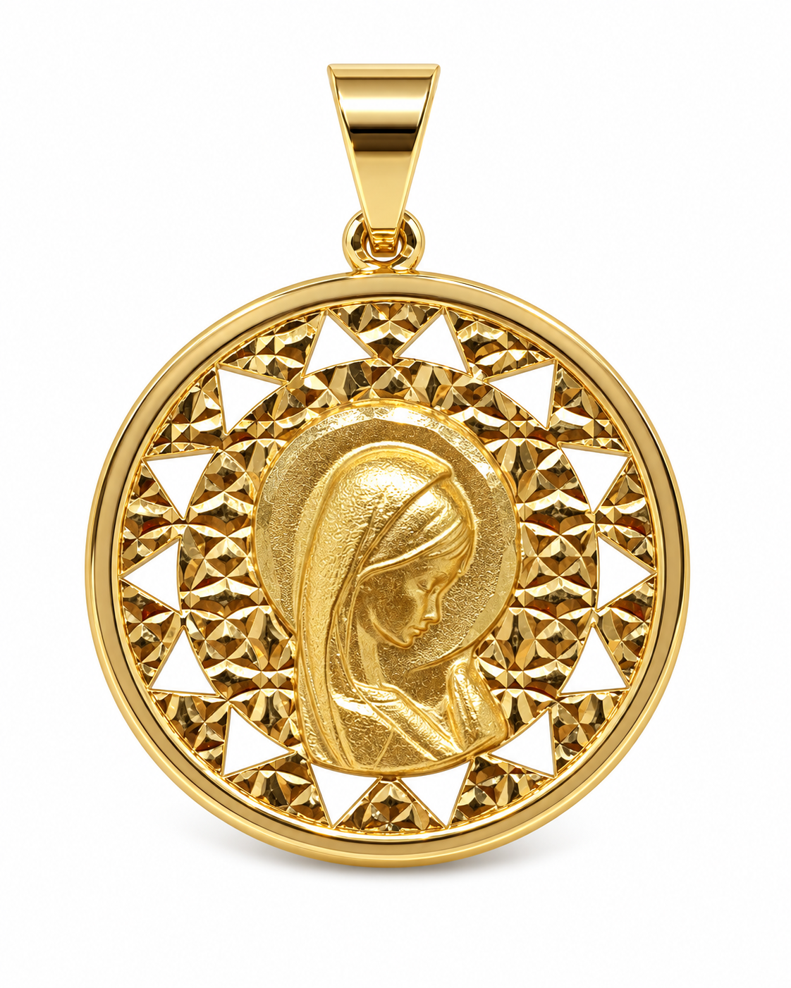 Medalla verge nena · Or de 18 kt