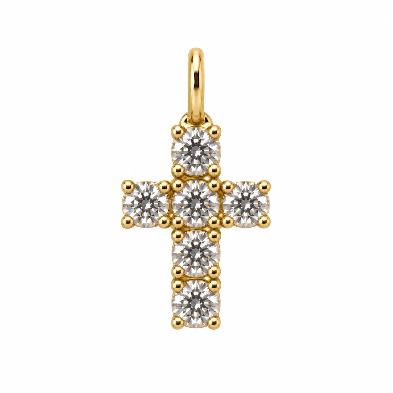 Penjoll creu amb circonita · Or de 18 kt