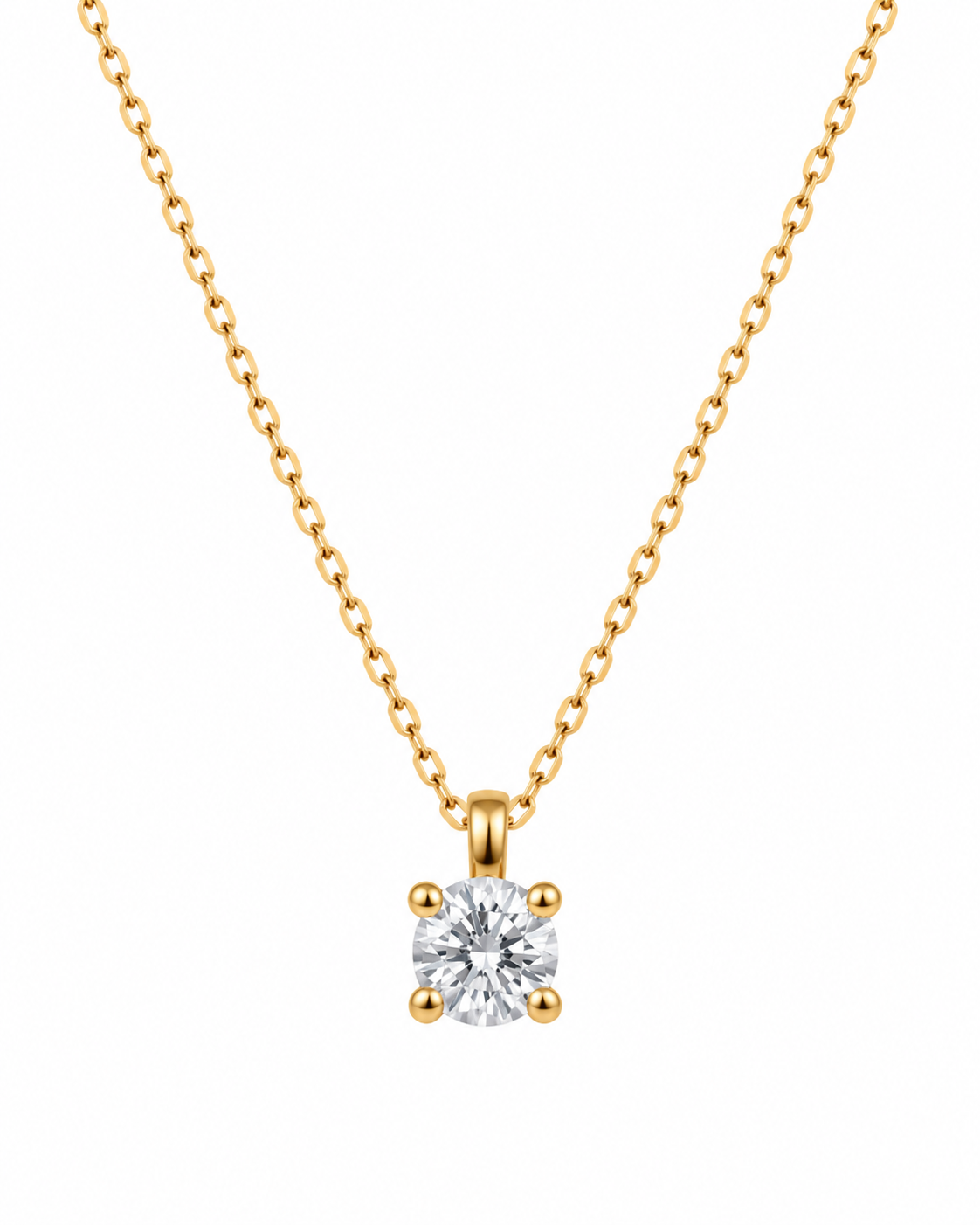 Cadena amb penjoll de circonita · Or de 18 kt