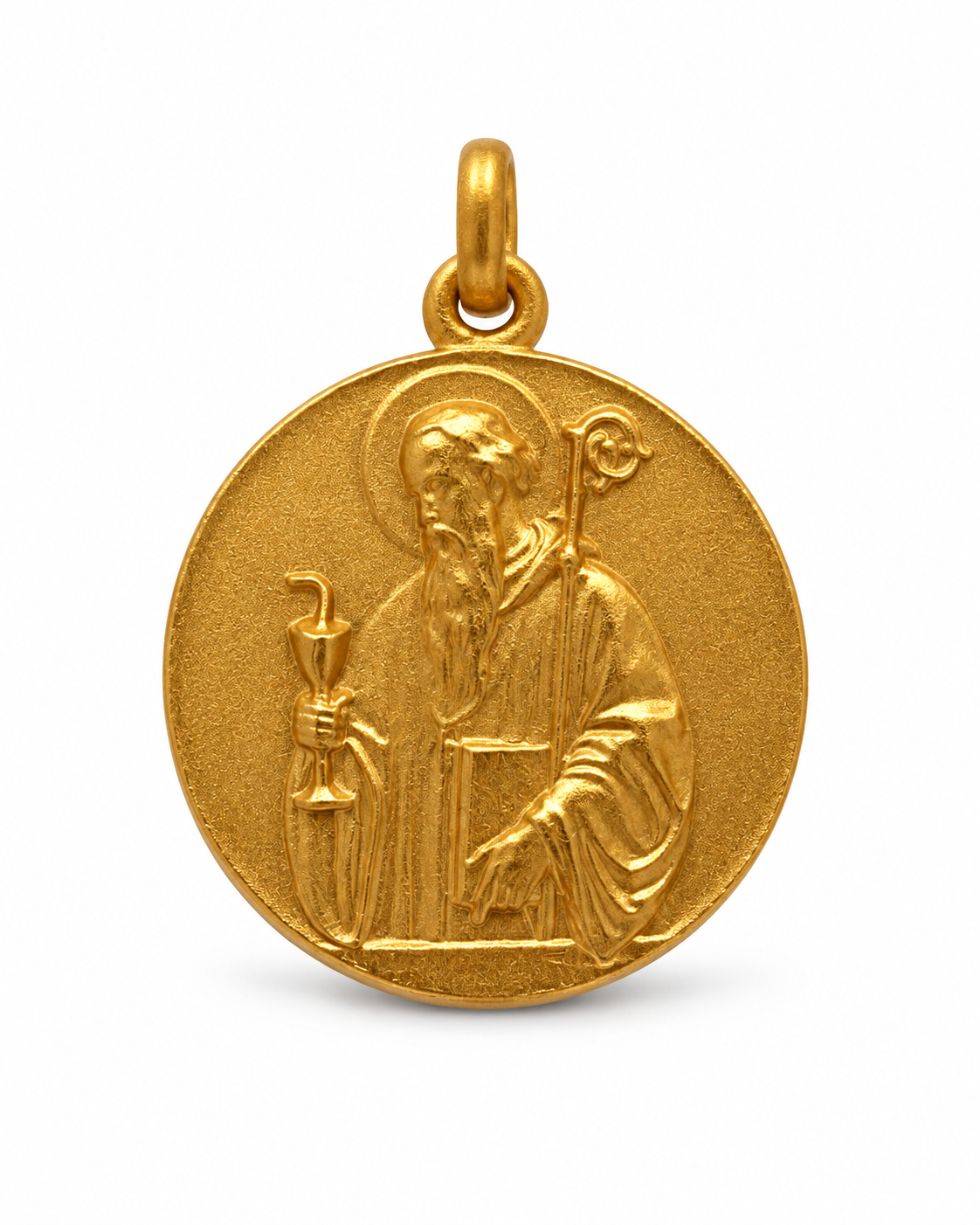 Medalla de Sant Benet · Or de 18 kt