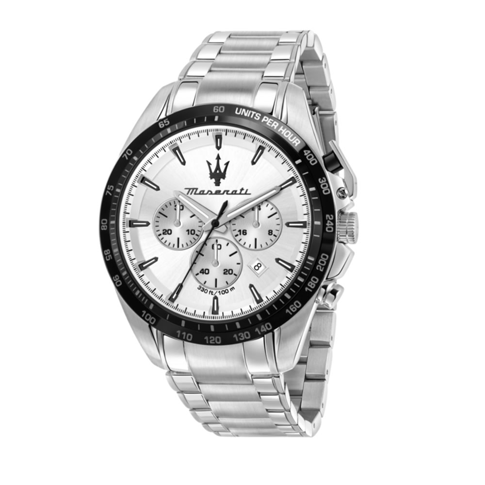 Maserati Traguardo 45 Mm Silver Dial